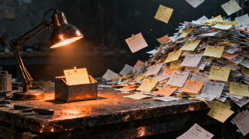 An overfull queue that never drains — the solo builder drowning in AI-accelerated task volume